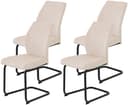 HELADALLAS Freischwinger Stuhl Set | Beige