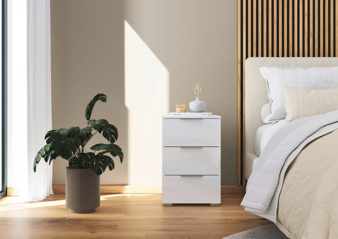 OTTO home Nachtkommode Nachttisch AGORDO | Weiß