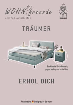 Jockenhöfer Gruppe Boxspringbett "Alinas" | Türkis