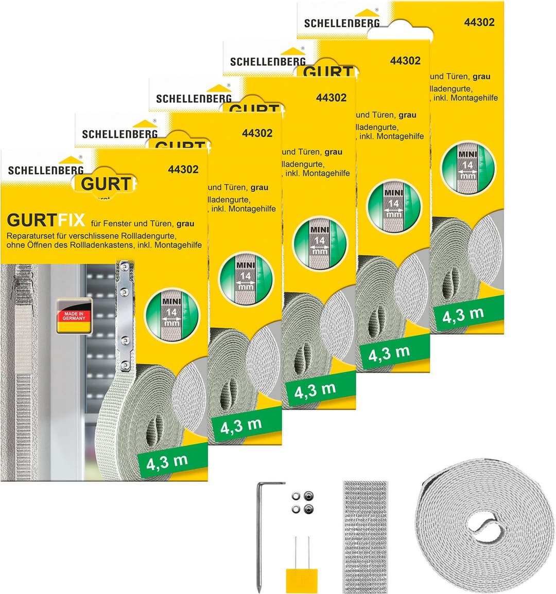 SCHELLENBERG Reparatur-Set Rollladen Gurtfix | Grau