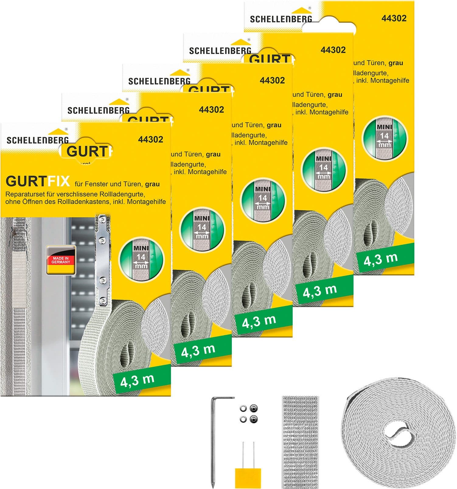 SCHELLENBERG Reparatur-Set Rollladen Gurtfix | Grau