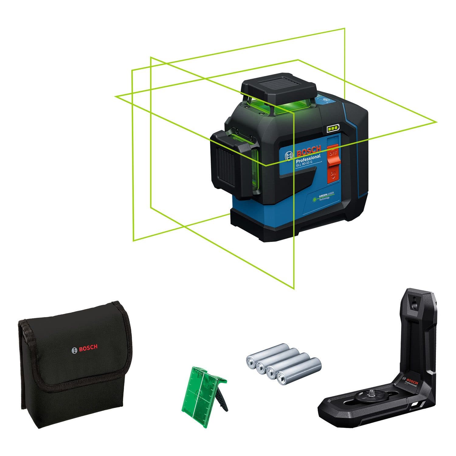 Bosch Professional Linienlaser GLL 80-33 G Professional | Mehrfarbig
