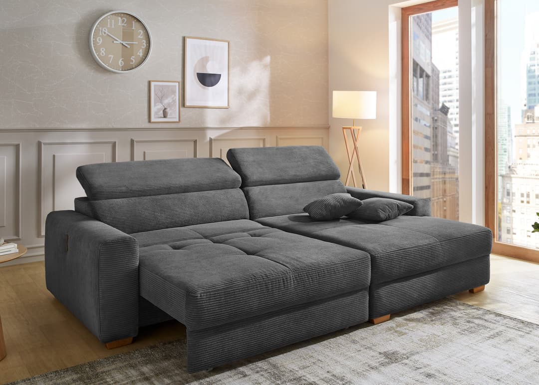 Jockenhöfer Gruppe Ecksofa Slider L-Form | Grau