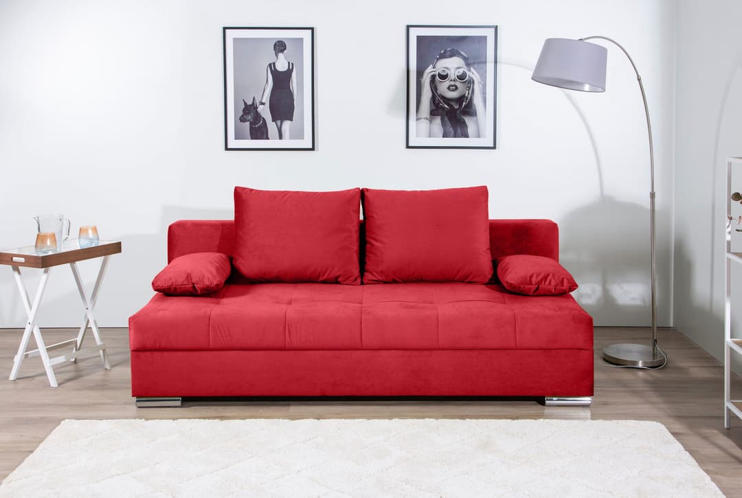 COLLECTION AB Schlafsofa Tania | Rot