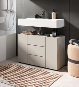 welltime Waschbeckenunterschrank BIEL | Beige
