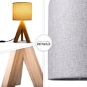 Paco Home Tischleuchte BAJO CANVAS UNI COLOR | Grau 4