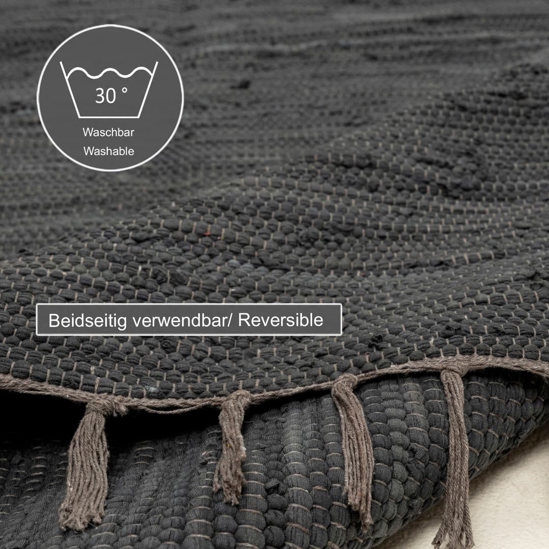THEKO Teppich Happy Cotton Fleckerl | Grau