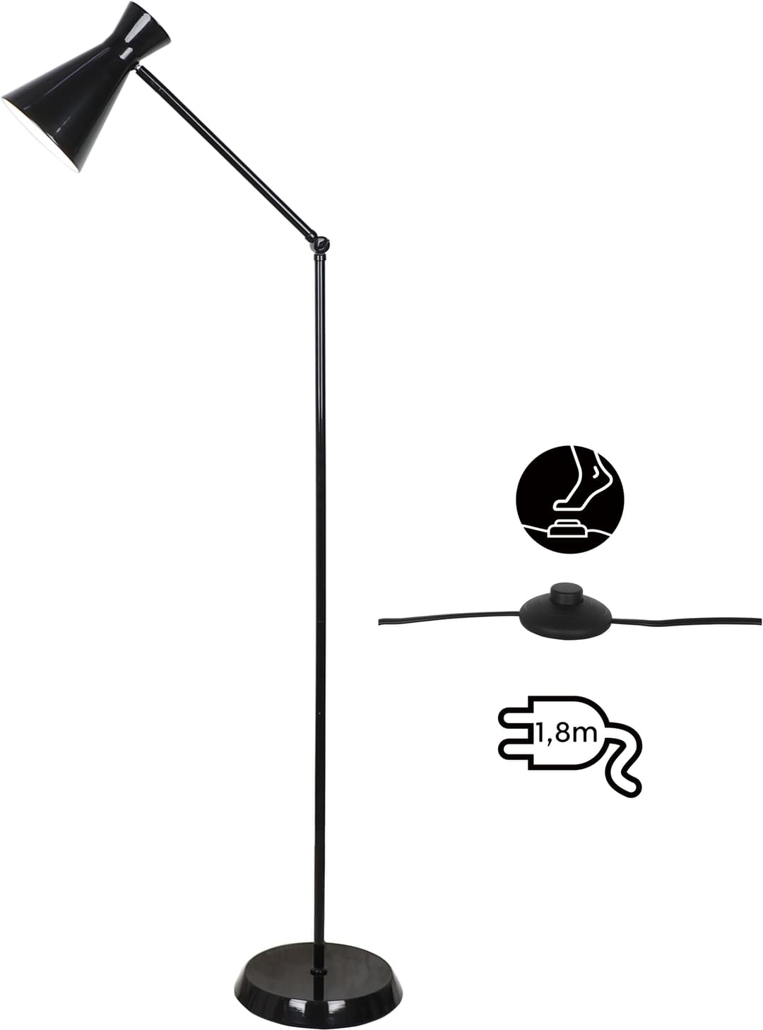 OTTO home Stehlampe Renell | Schwarz