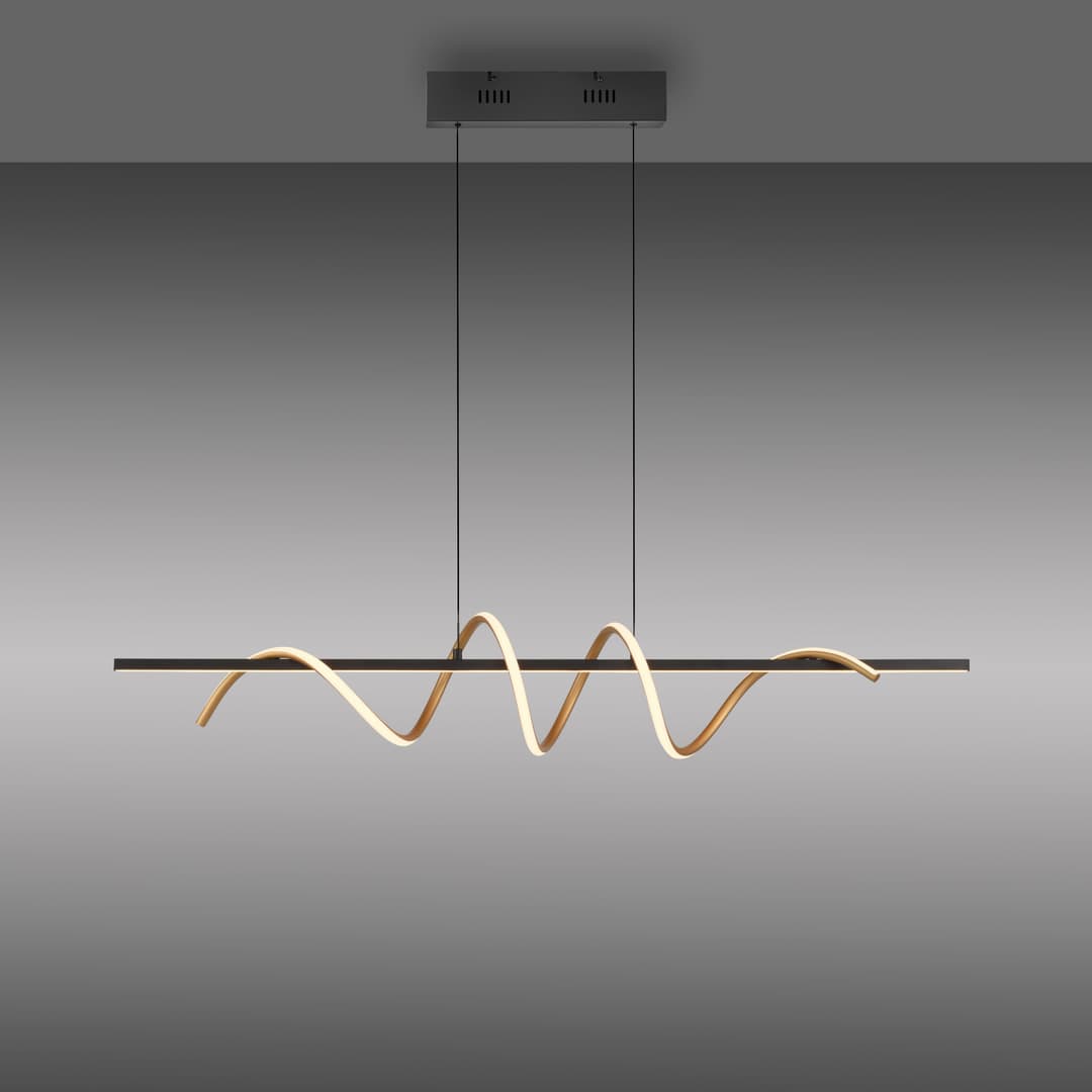 JUST LIGHT Pendelleuchte EMANDA | Schwarz