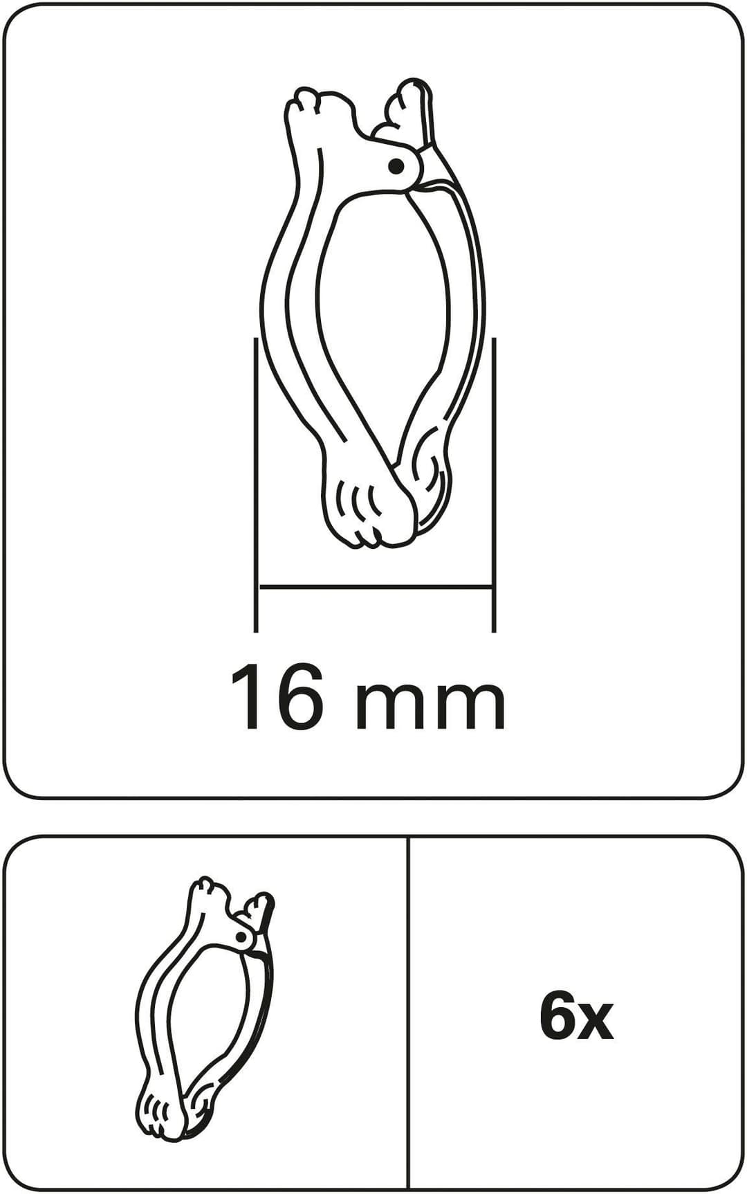 GARDINIA Dekoklammer für Raffhalter Donauklammer | Weiß