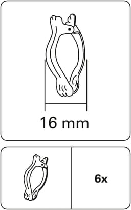 GARDINIA Dekoklammer für Raffhalter Donauklammer | Weiß