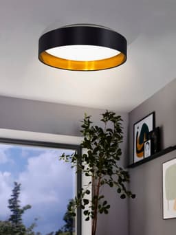 EGLO LED Deckenleuchte Maserlo | Schwarz