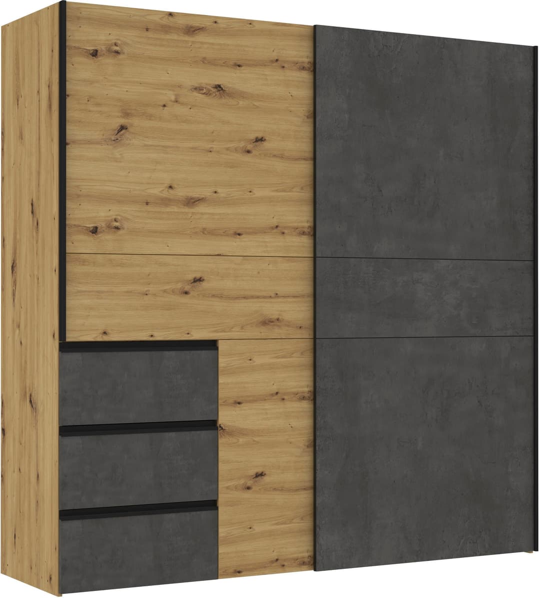 FORTE Schwebetürenschrank Winn | Holztöne