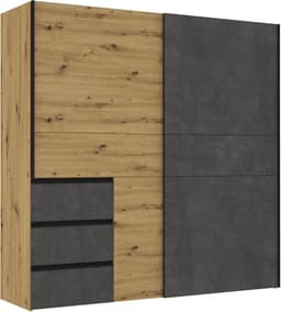 FORTE Schwebetürenschrank Winn | Holztöne