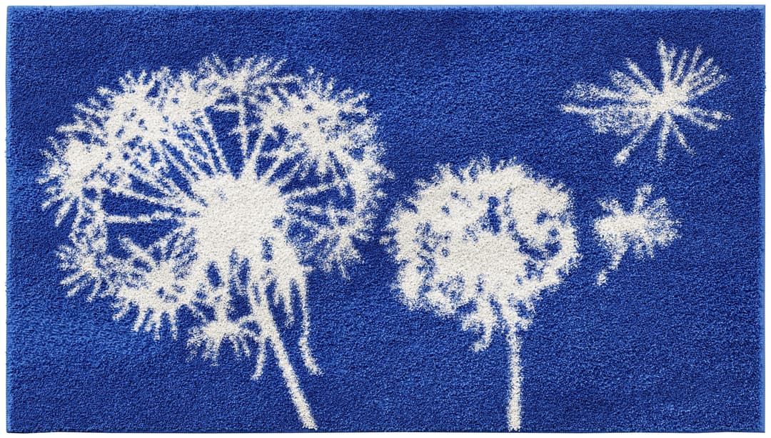 Grund Badematte Pusteblume | Blau