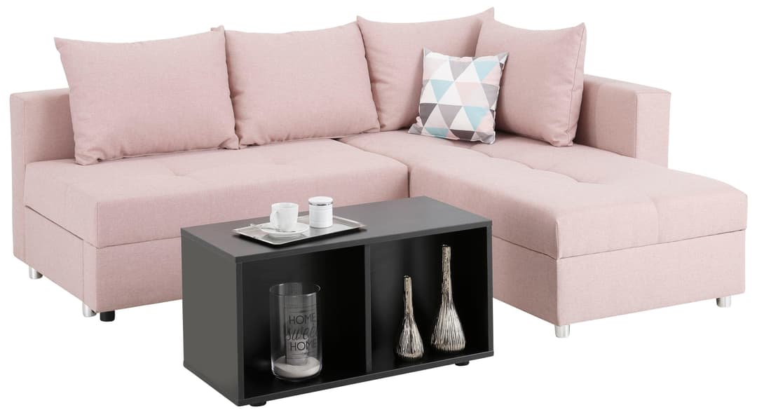 Home affaire Ecksofa Italia L-Form | Rosa