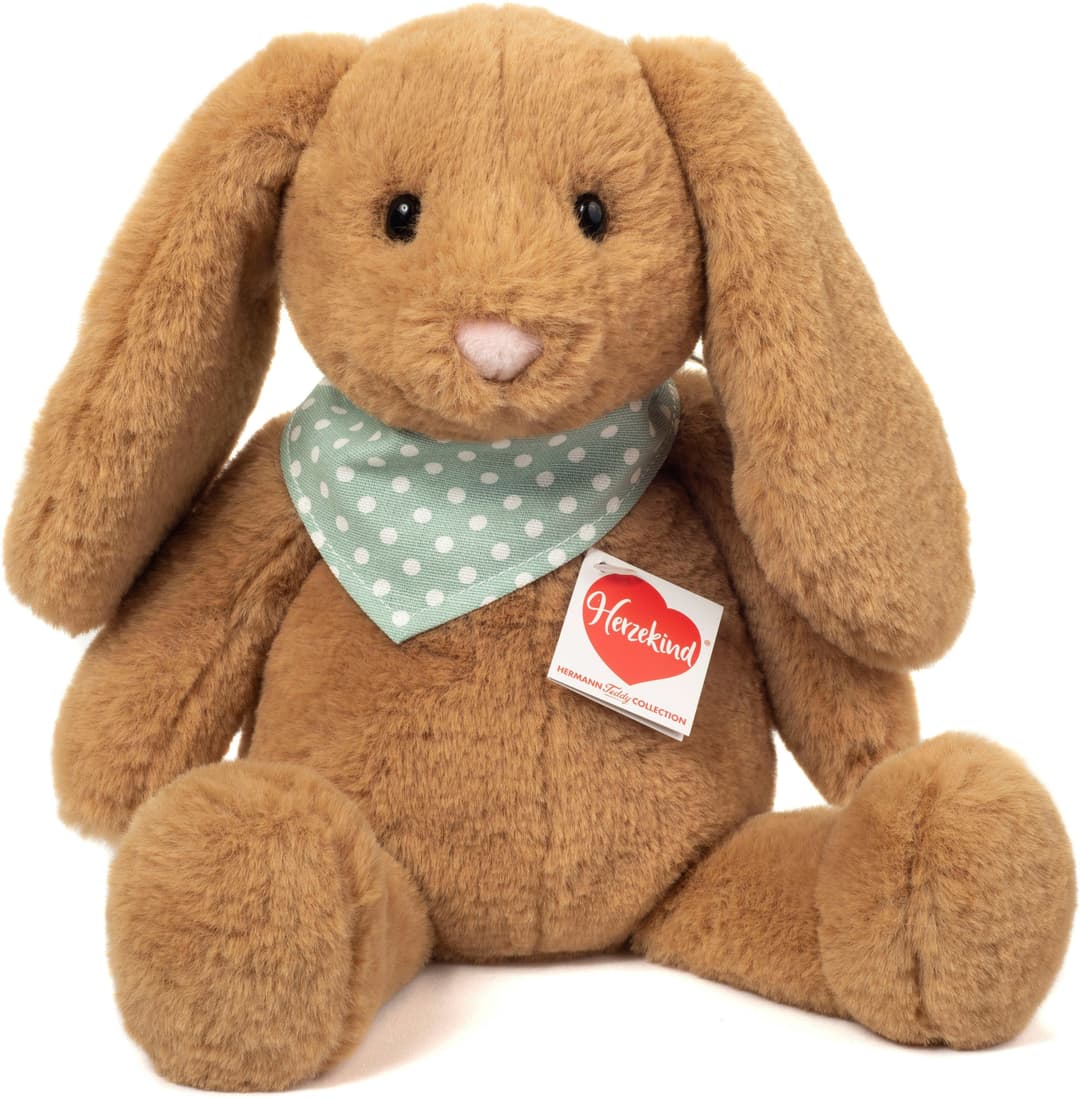 Teddy Hermann® Kuscheltier Herzekind, Häschen Milou | Braun