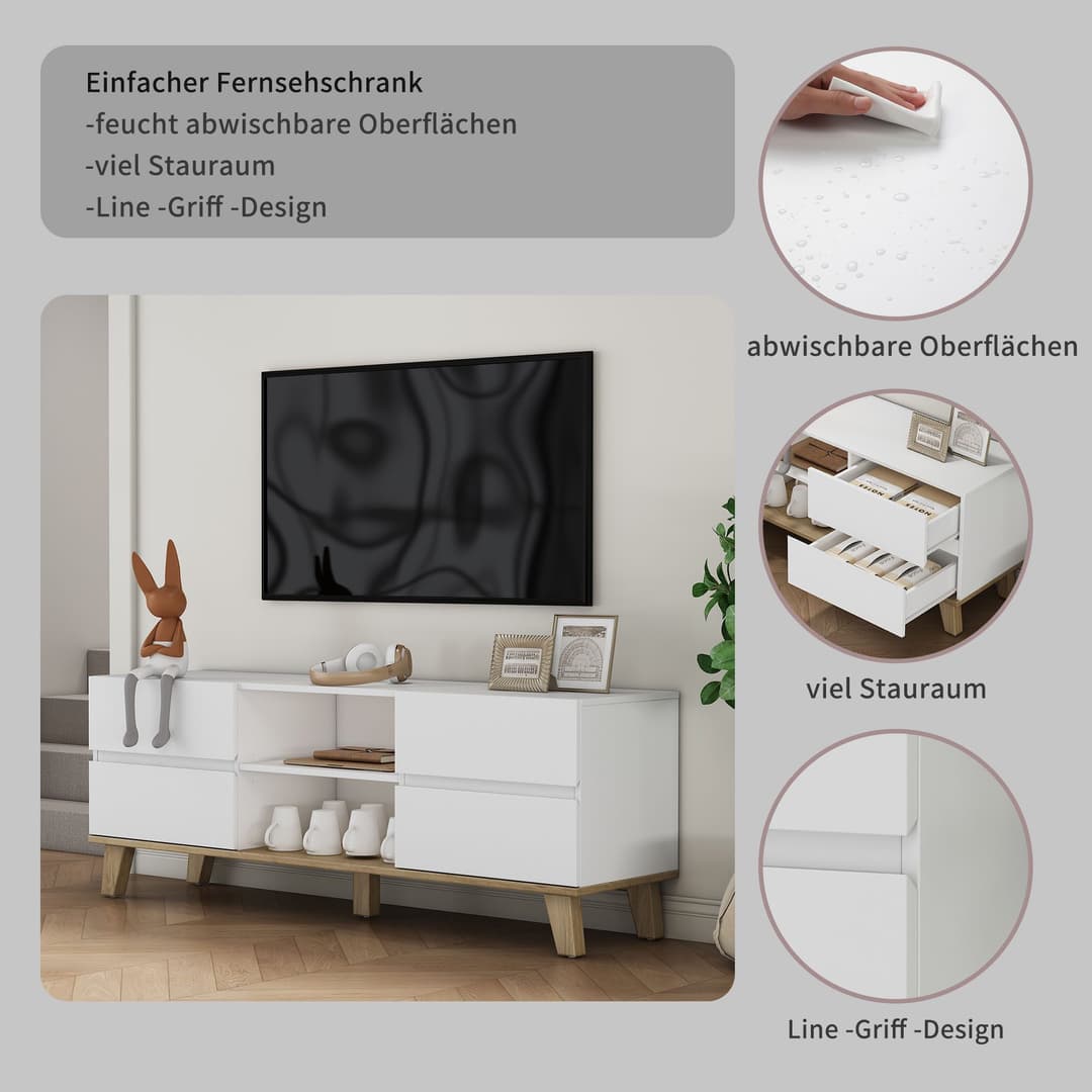OTTO home TV-Board Haily | Weiß