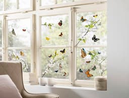 Komar Fensterbild Cheerful Schmetterlinge | Mehrfarbig