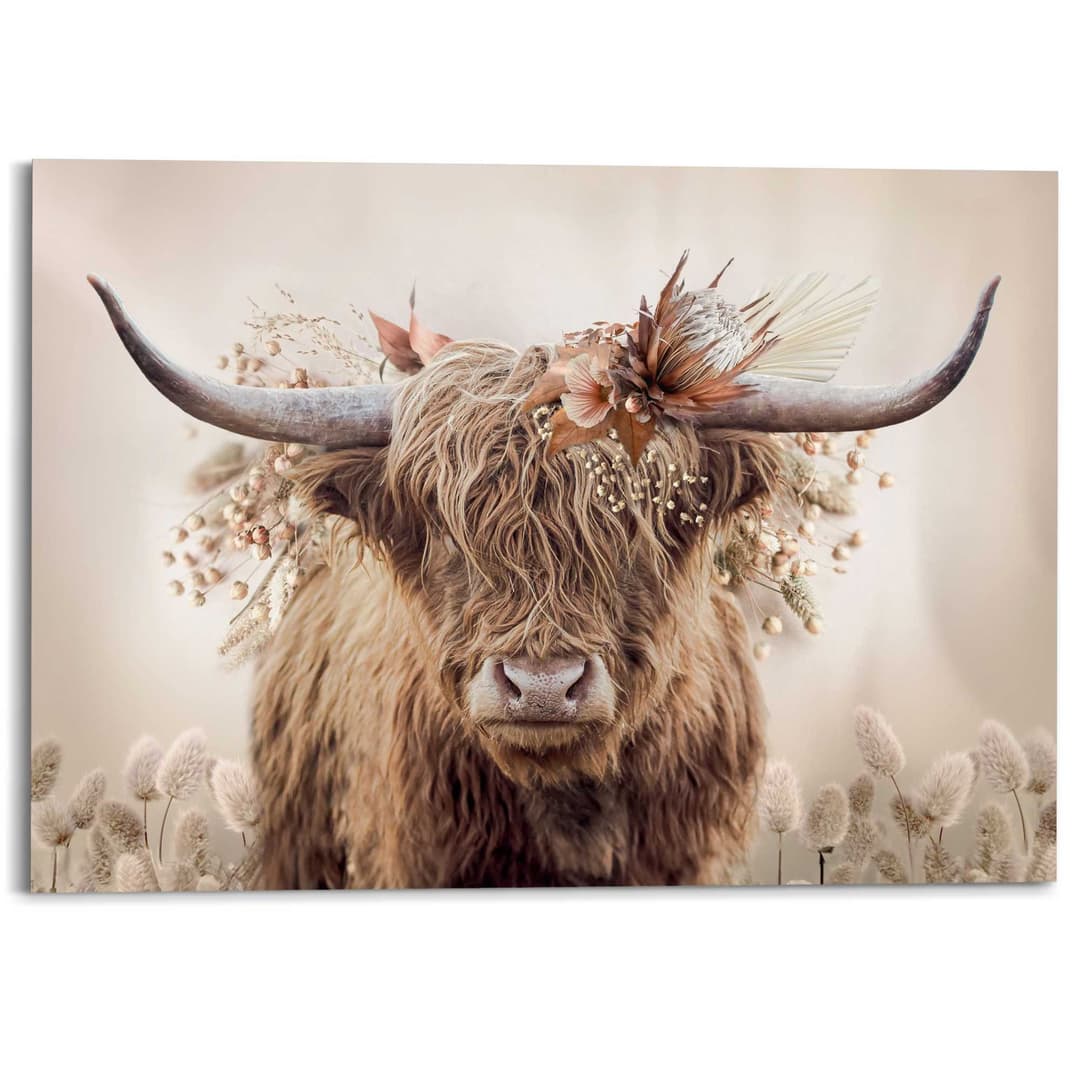 Reinders! Deco-Panel Highlander in Blumen | Braun