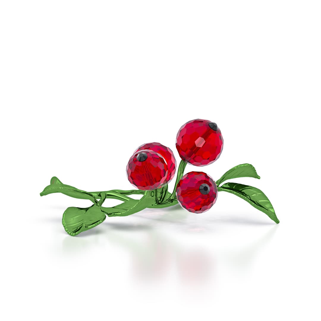 Swarovski Dekofigur Kristallfigur Idyllia Rote Beeren | Rot