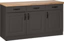 wiho Küchen Unterschrank Erla 150 cm breit mit Kassettenfront | Braun