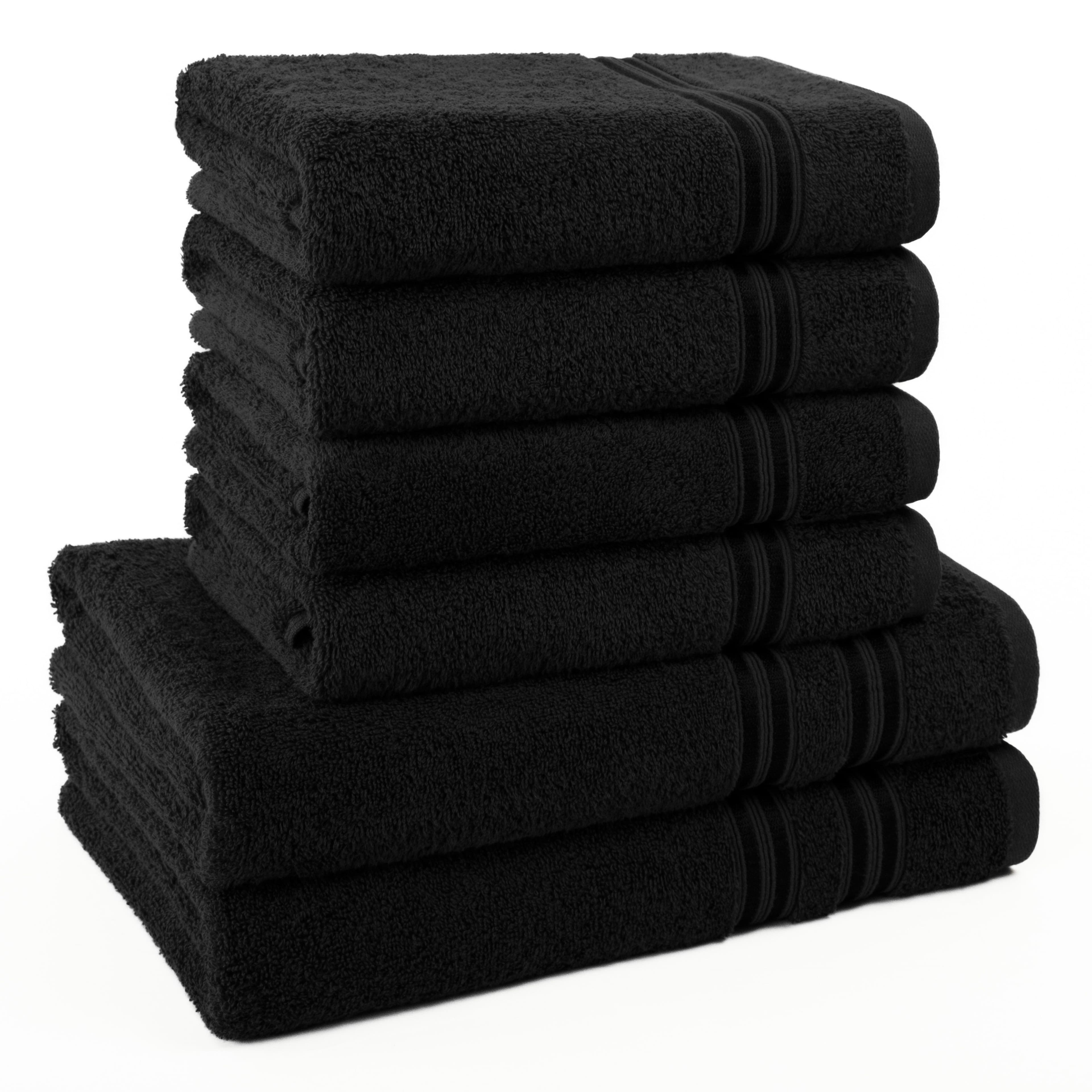HAMMETEX Handtuch Set | Schwarz