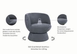 OTTO home Drehsessel ZAZZA | Grau