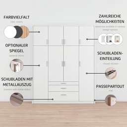 rauch Kleiderschrank HILDESHEIM | Weiß