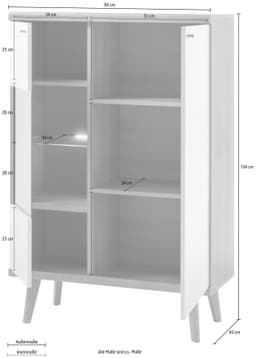 Home affaire Vitrine Merle | Holztöne