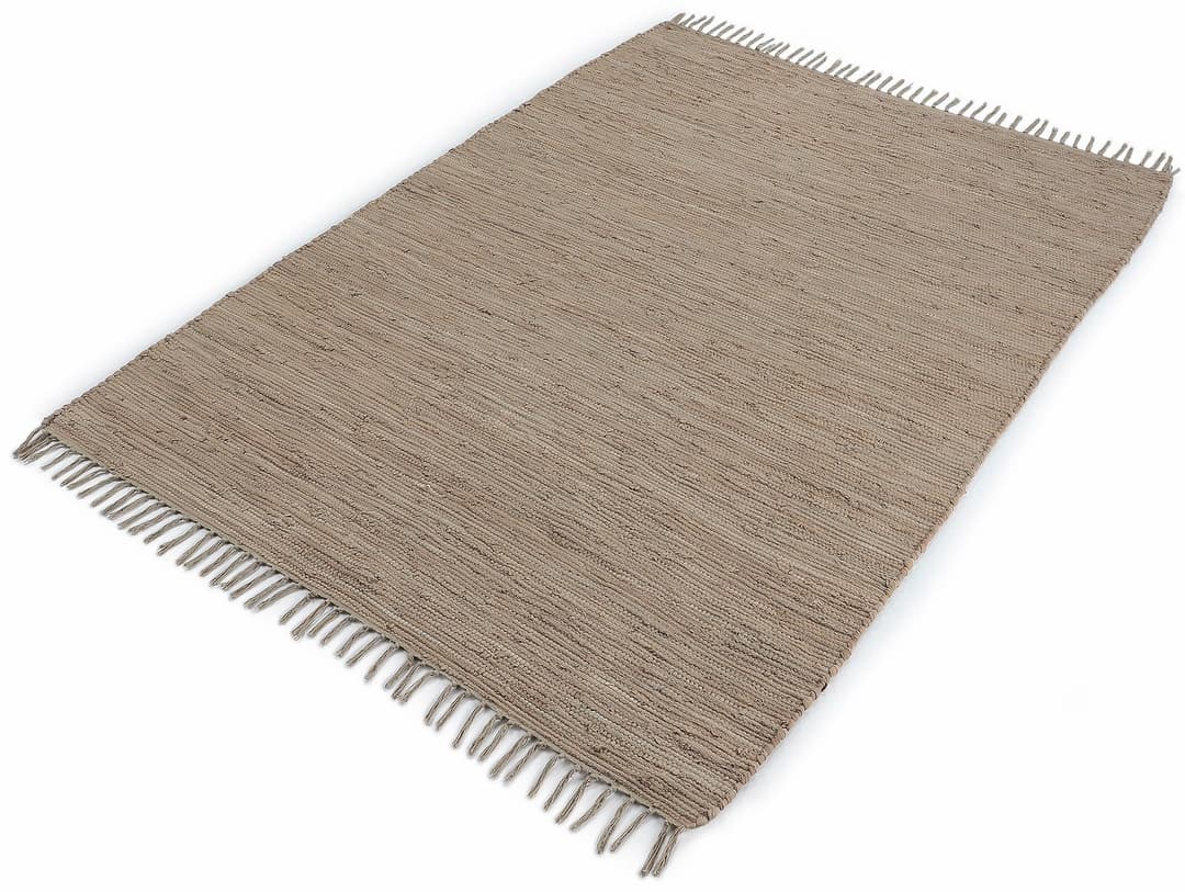 carpetfine Teppich Kelim Chindi uni | Braun