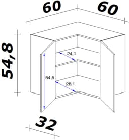 Flex-Well Eckhängeschrank Lund | Weiß