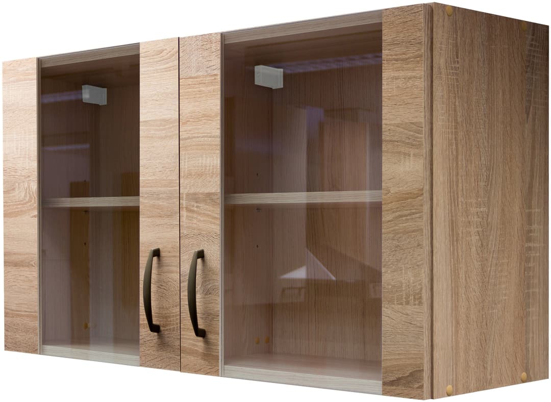 Flex-Well Glashängeschrank Bergen | Holztöne