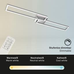 Briloner Leuchten LED Deckenleuchte FRAME 3145018 | Silber