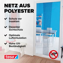 tesa Insect Stop STANDARD Fliegengitter für Türen | Weiß