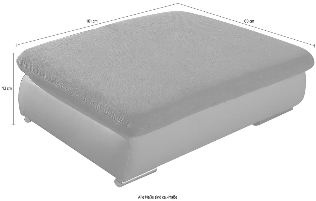 sit&more Polsterhocker Alcudia | Grau
