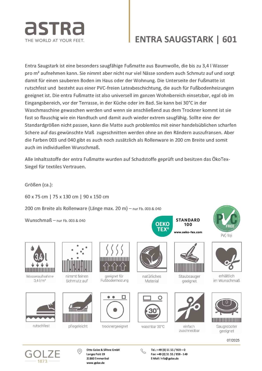 ASTRA Läufer Saugstark 601 | Grau