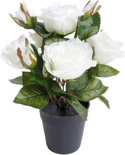Kunstblume Rosenbusch Rose | Weiß