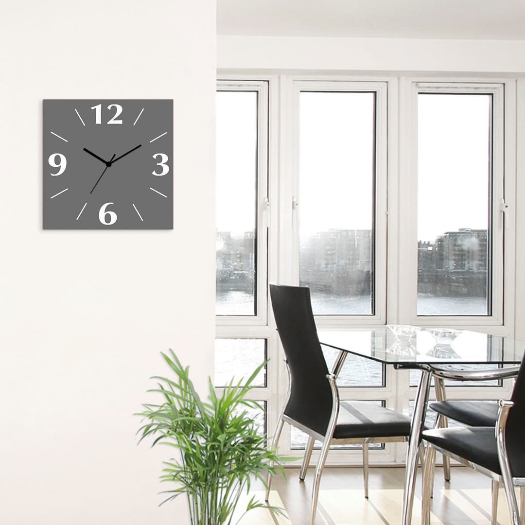 Artland Wanduhr Uni Trendfarben | Grau