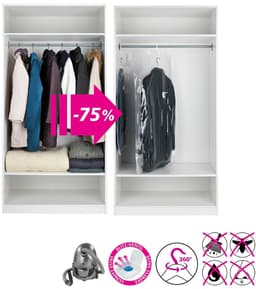 Wenko Kleidersack Vakuum L & XL Set | Transparent