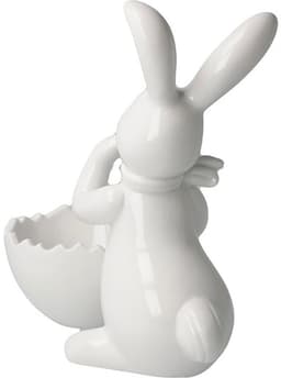 Goebel Osterhase Figur Hase mit Schale Snow White - Cute Girl | Weiß