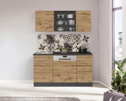 KOCHSTATION Pantryküche KS-Mali | Holztöne