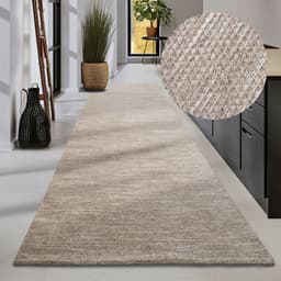 ELLE DECORATION Wollteppich Pradesh | Beige