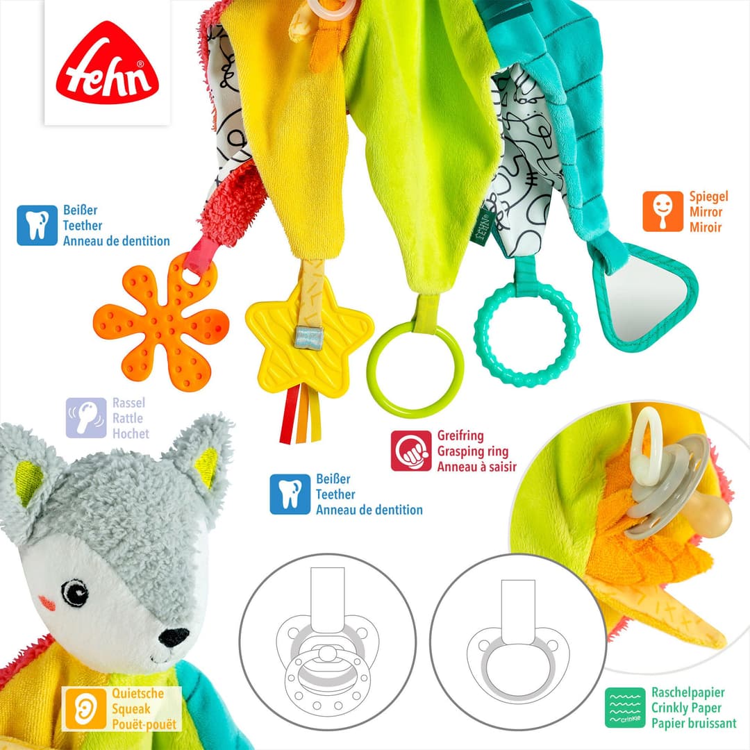 Fehn Schmusetuch DoBabyDoo Fuchs Deluxe | Mehrfarbig