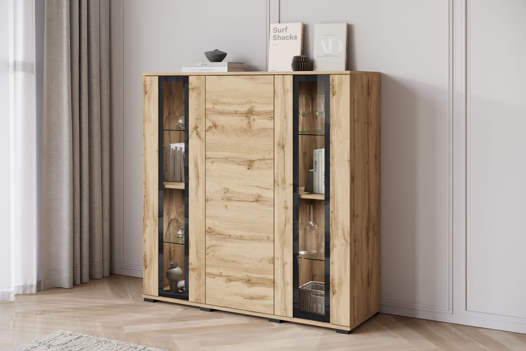 Home affaire Highboard Caro | Holztöne