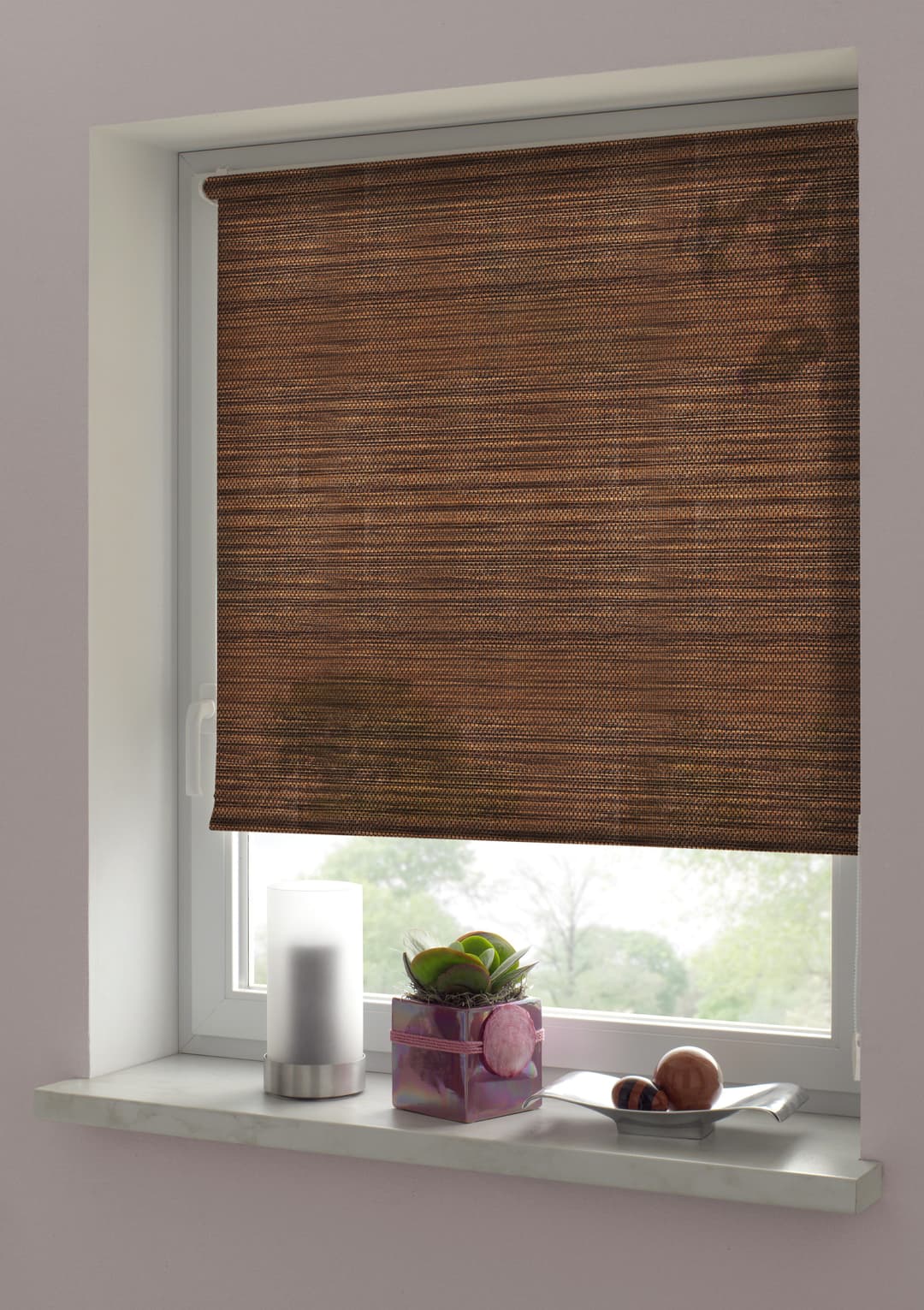 Seitenzugrollo EASYFIX Rollo Natur | Braun