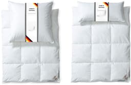 RIBECO Federbettdecke + Federkissen Laram | Weiß