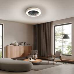 OTTO home LED Deckenleuchte Deckenventilator Vittor | Beige