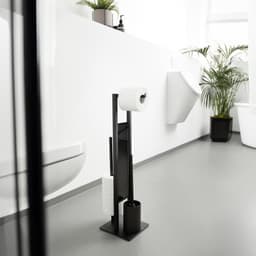 Wenko WC-Garnitur Rivalta | Schwarz