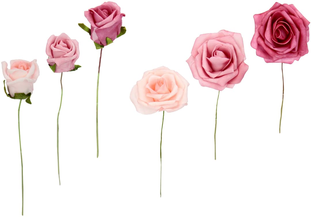 Kunstblume Pick Soft-Rosen | Weiß